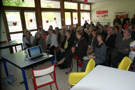 présentation des Forges de Saint-Laurent, le 19 avril 2014, à la bibliothèque de Saint Laurent